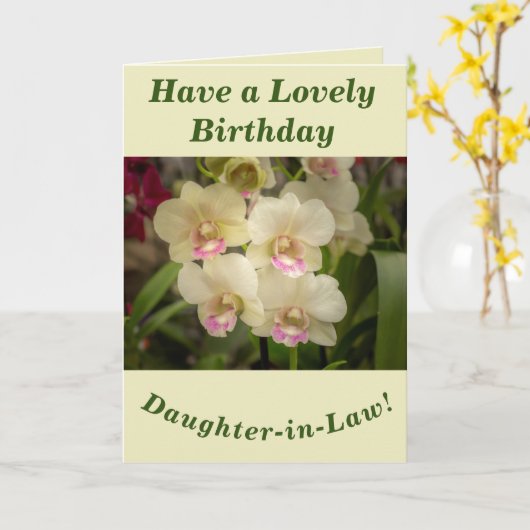 Orchids Floral Birthday Card für Schwager Karte (Gelbe Blume)