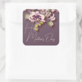 Orchids Floral Happy Mother Day Quadratischer Aufkleber (Tasche)