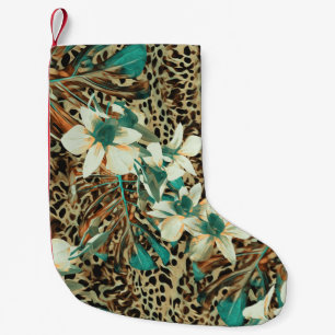Orchids Floral Wasserfarbe Nahtlose Illustration Kleiner Weihnachtsstrumpf
