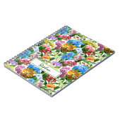 Orchids florales Muster Monogramm Name Notizblock (Linke Seite)