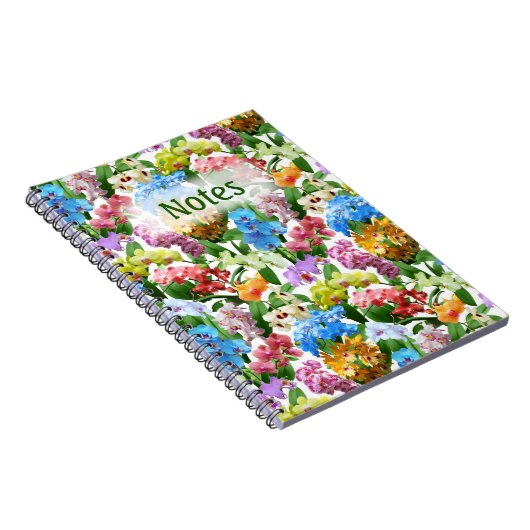 Orchids florales Muster Notizblock (Rechte Seite)