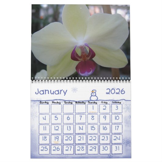Orchids-Fotokalender Kalender (Jan 2026)