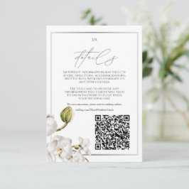 Orchids Frame Elegant Tropical Wedding Begleitkarte