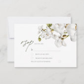 Orchids Frame Elegant Tropical Wedding RSVP Karte (Vorderseite)