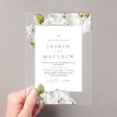 Orchids Frame Elegant Wedding Acryleinladungen (Insitu (Handheld))