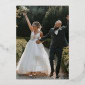 Orchids Frame Elegant Wedding Folieneinladung (Rückseite)