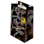 Orchids Geschenktasche Kleine Geschenktüte (Rückseite Schrägansicht)