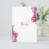 Orchids Hochzeit Dankeskarte (Stehend Vorderseite)