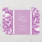 Orchids Hochzeit Verziert Save the Date Fotokarte (Vorne/Hinten)