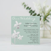 Orchids Hochzeitseinladung Einladung (Stehend Vorderseite)