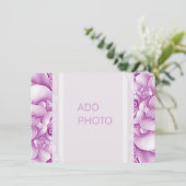 Orchids Hochzeitskarten für Verziertes Foto QR Begleitkarte (Stehend Vorderseite)