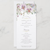 Orchids Hochzeitsprogramm Einladung (Vorderseite)