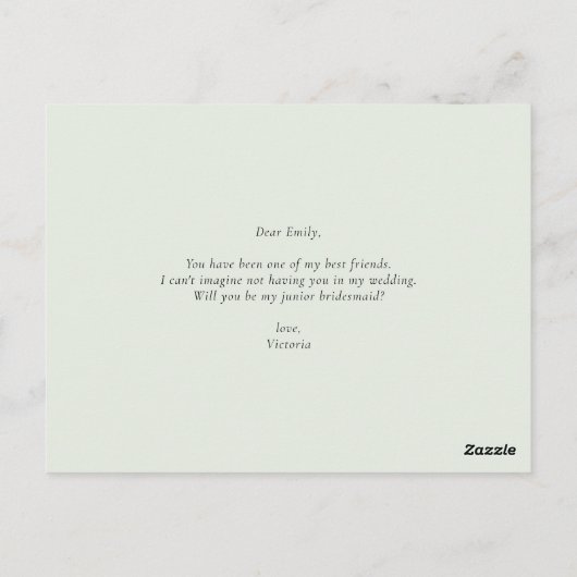 Orchids & Kumquats werden Sie meine Jr. Postkarte (Rückseite)