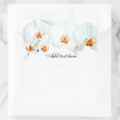Orchids Liebe_ Rechteckiger Aufkleber (Tasche)