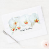 Orchids Liebe_ Rechteckiger Aufkleber (Umschlag)