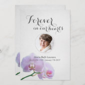 Orchids Memorial Dankeschön-Karte mit Foto Dankeskarte (Vorne/Hinten)