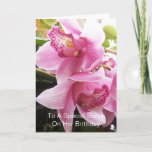 Orchids Personalisiert Sister Birthday Karte<br><div class="desc">Grußkarte rosa Orchideen Schwester Geburtstagskarte. Passen Sie diese Geburtstagskarte mit jedem beliebigen Text an und lassen Sie sie dann ausdrucken und an Sie senden oder laden Sie sie sofort auf Ihr Mobiltelefon herunter. Wenn Sie Hilfe bei der Anpassung benötigen, kontaktieren Sie uns über den Link auf dieser Seite. Blumenfotografie personalisierte...</div>