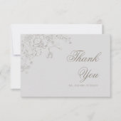 Orchids Reverie Ivory Formal Traditional Wedding Dankeskarte (Vorderseite)