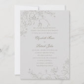 Orchids Reverie Ivory Formal Traditionelle Hochzei Einladung (Vorderseite)