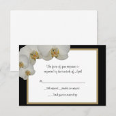 Orchids RSVP Card Karte (Vorne/Hinten)