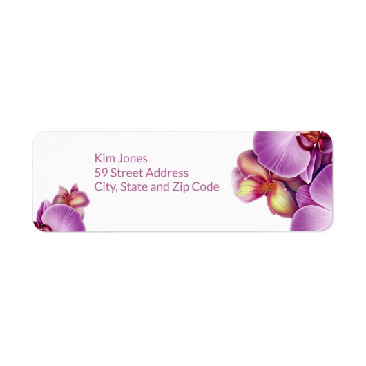 Orchids Rücksendeadresse (Vorne)