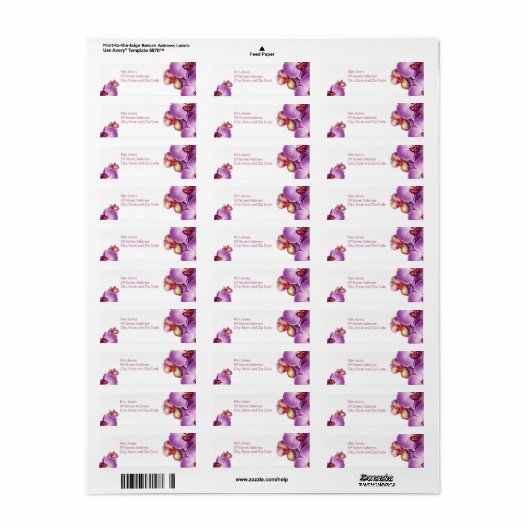 Orchids Rücksendeadresse (Vorne)