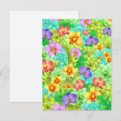Orchids Succulas Monsteras Watercolor Postkarte (Vorne/Hinten)