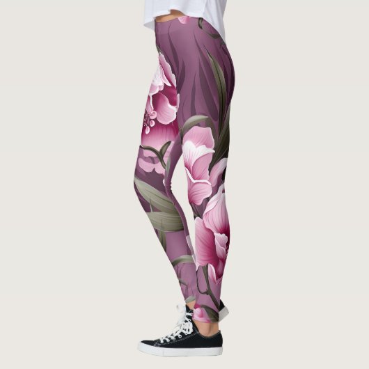 Orchids Symphony Pattern Leggings (Links)