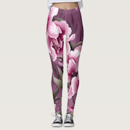 Orchids Symphony Pattern Leggings