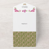 Orchids Tropical Butterfly Babydusche All In One Einladung (Außenbereich)