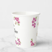 Orchids Tropical Butterfly Willkommensdusche Pappbecher (Links)