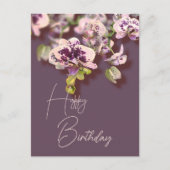 Orchids Tropical Floral Happy Birthday Postkarte (Vorderseite)
