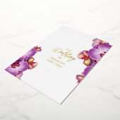 Orchids Wedding Gold Foil Einladung (Gedreht)