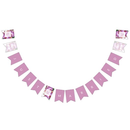 Orchids Wedding Just Married Banner (Alle)