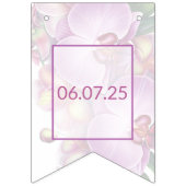 Orchids Wedding Just Married Banner (Zweite Fahne)