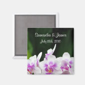Orchids Wedding Magnet (Vorderseite/Rückseite)