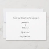 Orchids Wedding Save the Date Card (Rückseite)