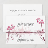 Orchids Wedding Save the Date Card (Vorne/Hinten)