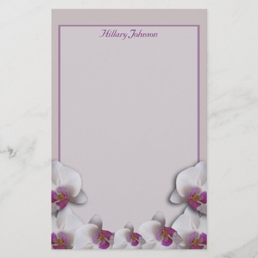 Orchids Wedding Stationery Briefpapier (Vorderseite)