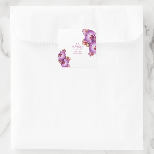 Orchids Wedding Sticker (Tasche)