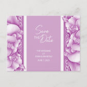 Orchids Wedding Verzierte Ankündigung Postkarte (Vorderseite)