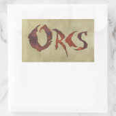 Orcs Rechteckiger Aufkleber (Tasche)