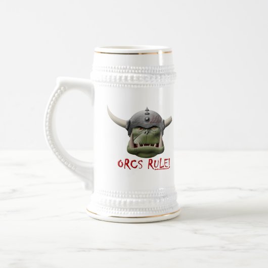 Orcs Regel! Bierglas (Links)