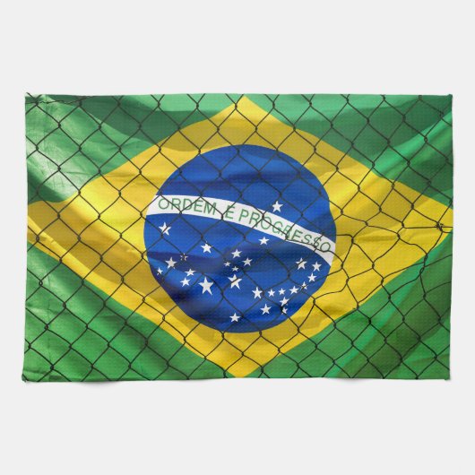 Ordem e Progresso Flag Brasilien Geschirrtuch (Horizontal)