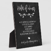 Orden der Veranstaltungen Chalk Hochzeitsschild Ti Fotoplatte (Seite)