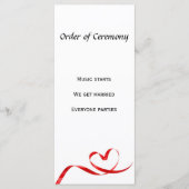 Orden der Zeremonie 4" x 9" Rackcard Programm (Vorderseite)