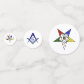 Orden des Eastern Star Emblem der Order Conf Konfetti (Rückseiten)