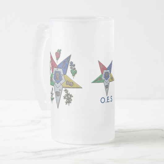 Orden des Oststerns Mattglas Bierglas (Vorderseite Links)