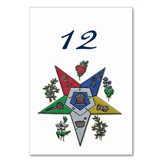 Orden des Oststerns Tischnummer (Rückseite)