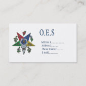 Orden des Oststerns Visitenkarte (Rückseite)